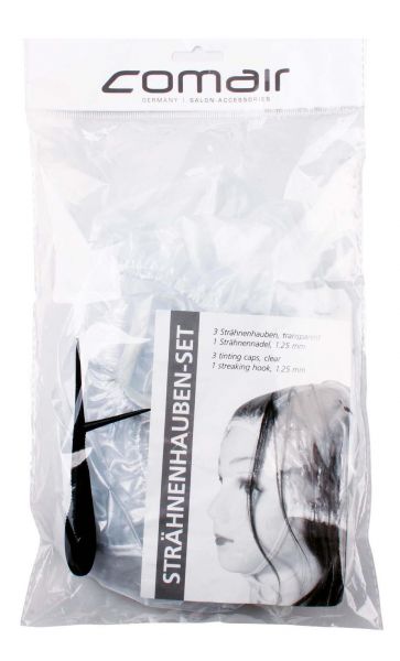 Comair Strhnenhaube 3er Set mit Strhnennadel Kunststoff