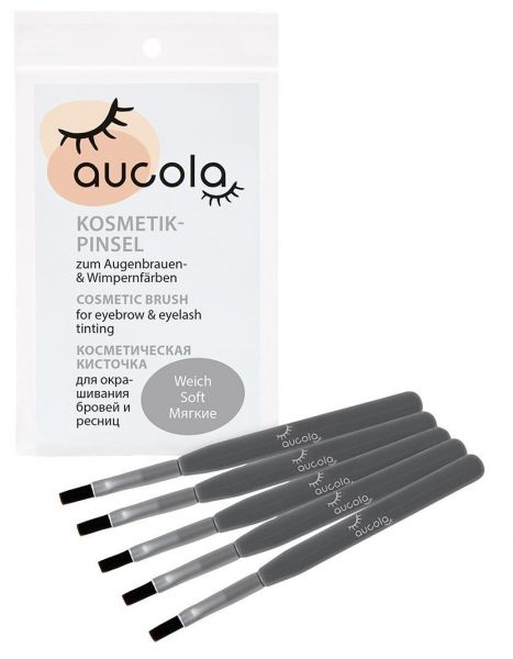 aucola Kosmetikpinsel weich 5er Set fr Augenbrauen- & Wimpernfarbe