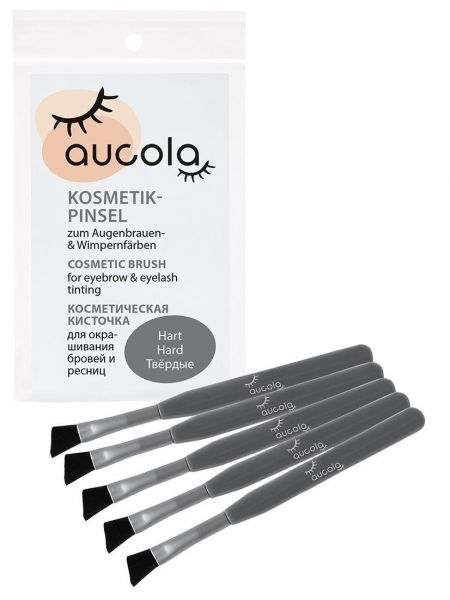 aucola Kosmetikpinsel hart 5er Set fr Augenbrauen- & Wimpernfarbe