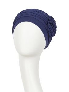 Christine Headwear Lotus Turban dark blue