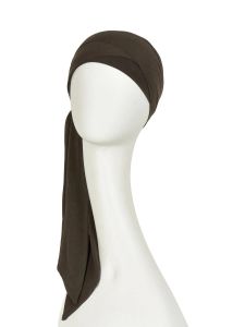 Christine Headwear Mantra Scarf- dark brown